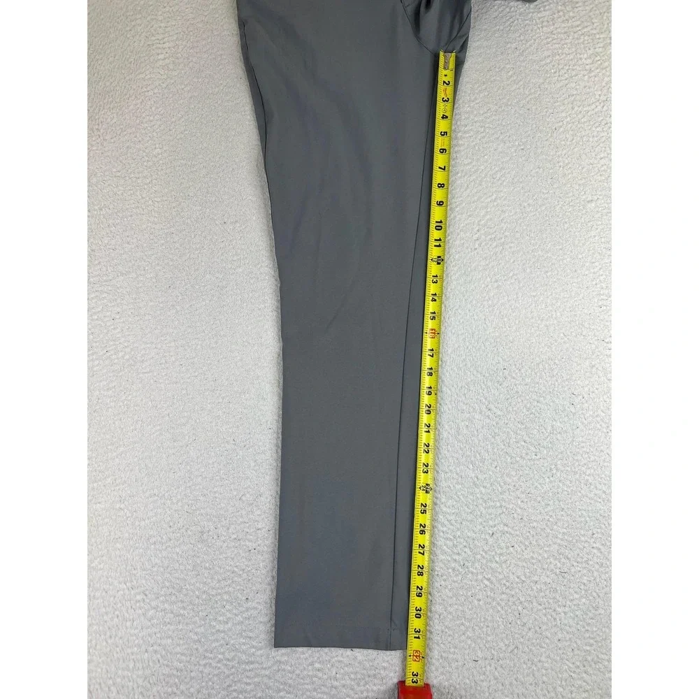 Puma Pants Mens 32x32 Gray Golf Khakis Zip Pocket Twill Straight 577975-06